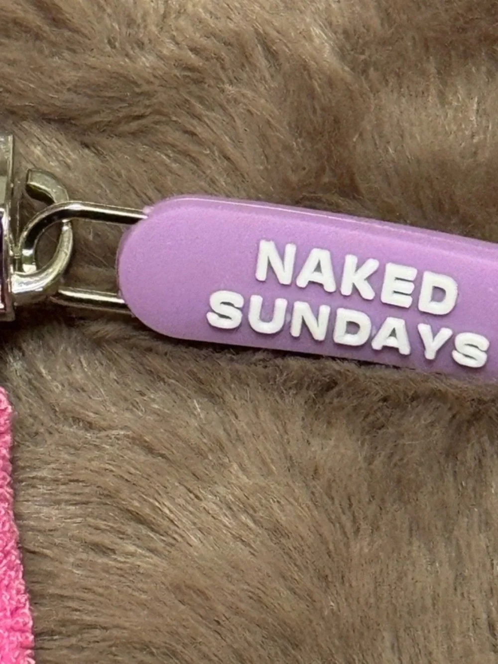 Naked Sundays Pink Quilted Make Up Bag with Zipper